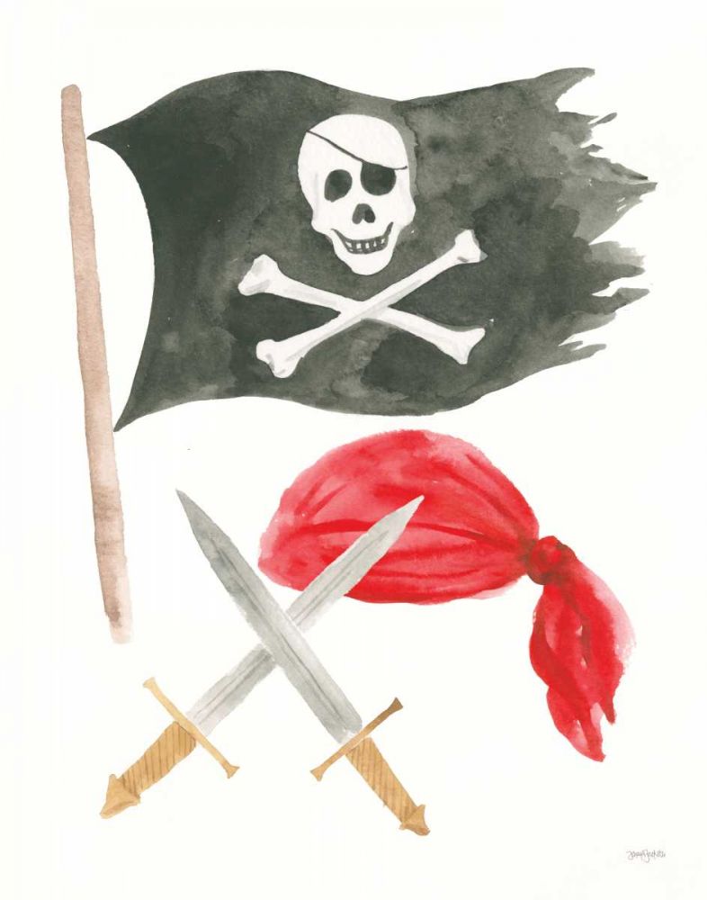 Pirates II on White art print by Jenaya Jackson for $57.95 CAD