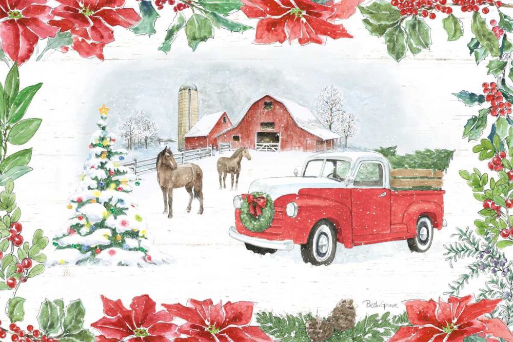 Farmhouse Holidays I art print by Beth Grove for $57.95 CAD
