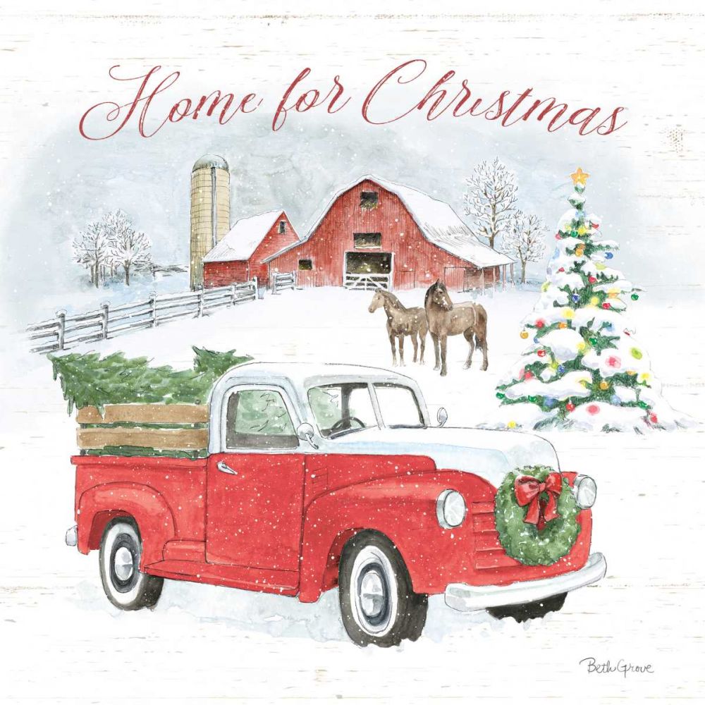 Farmhouse Holidays VII art print by Beth Grove for $57.95 CAD