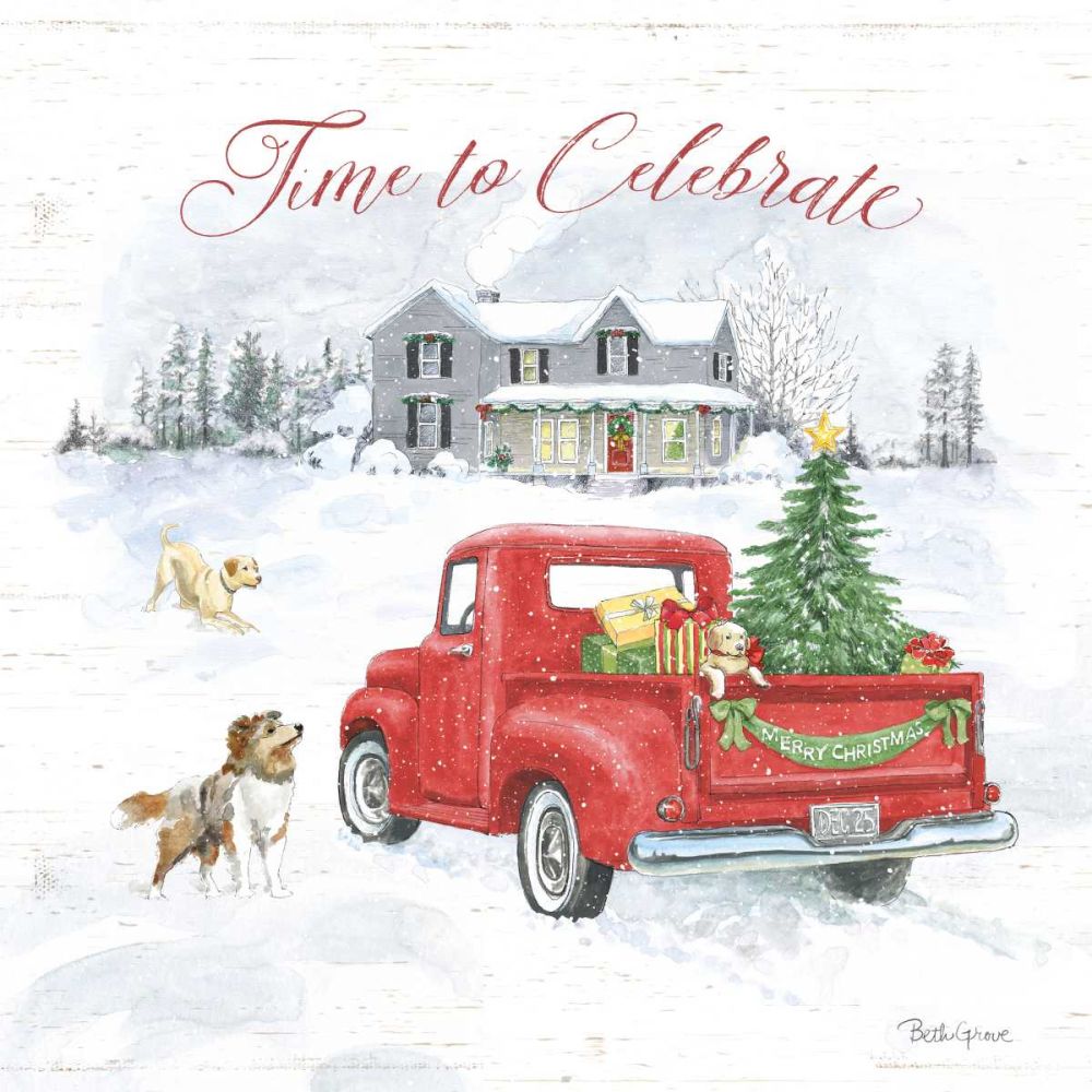 Farmhouse Holidays VIII art print by Beth Grove for $57.95 CAD