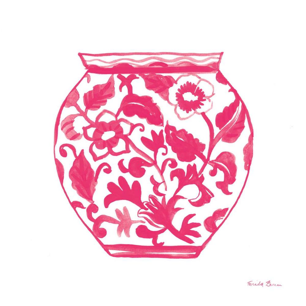 Chinoiserie I Pink art print by Farida Zaman for $57.95 CAD