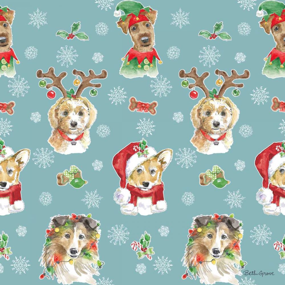 Holiday Paws Step 01B art print by Beth Grove for $57.95 CAD