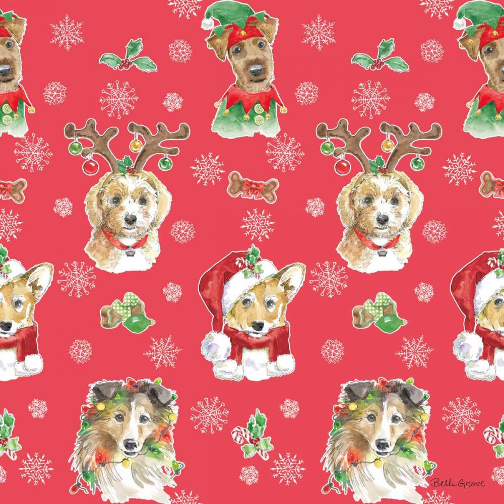 Holiday Paws Step 01C art print by Beth Grove for $57.95 CAD
