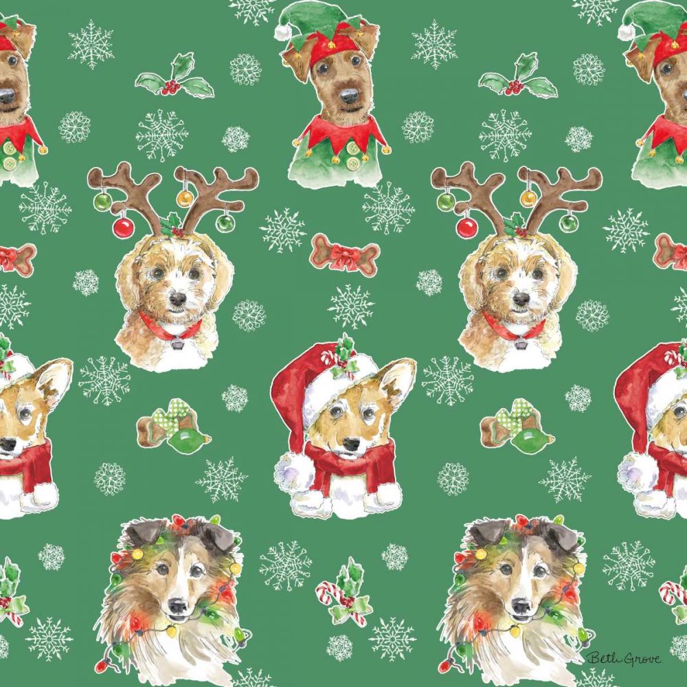 Holiday Paws Step 01D art print by Beth Grove for $57.95 CAD