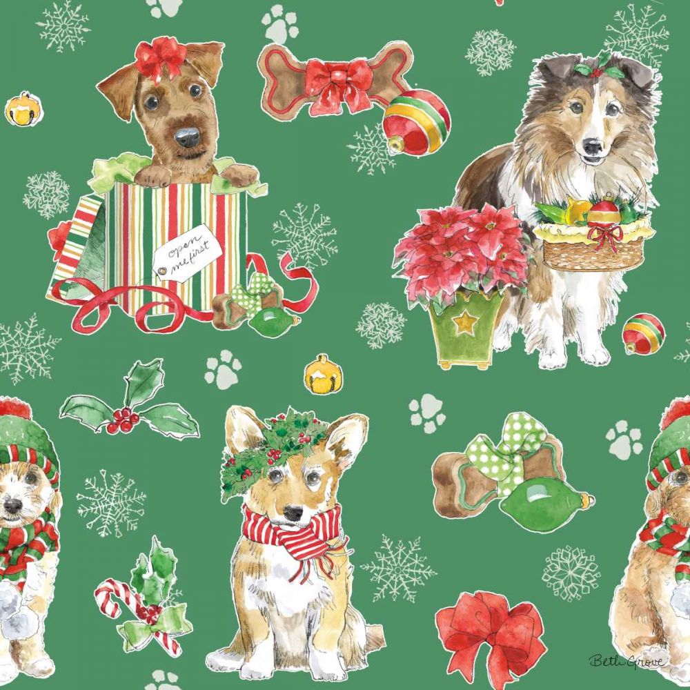 Holiday Paws Step 03D art print by Beth Grove for $57.95 CAD