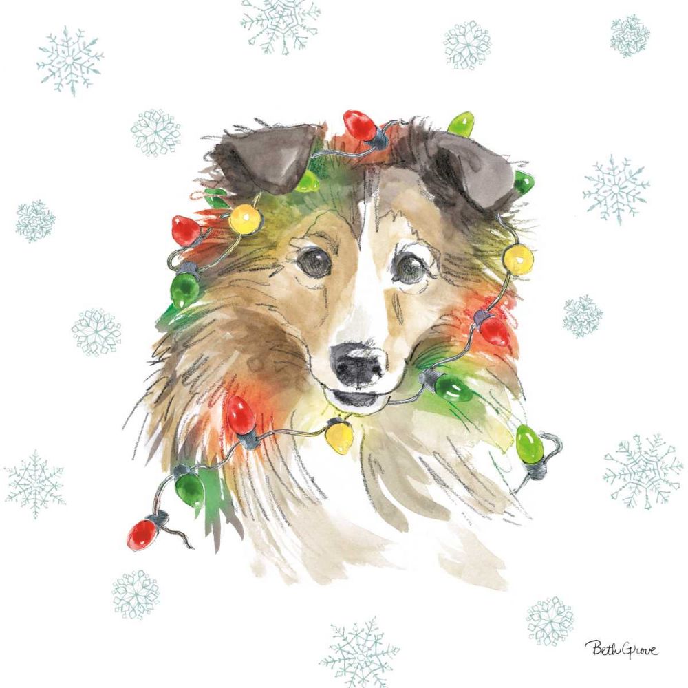 Holiday Paws IX art print by Beth Grove for $57.95 CAD