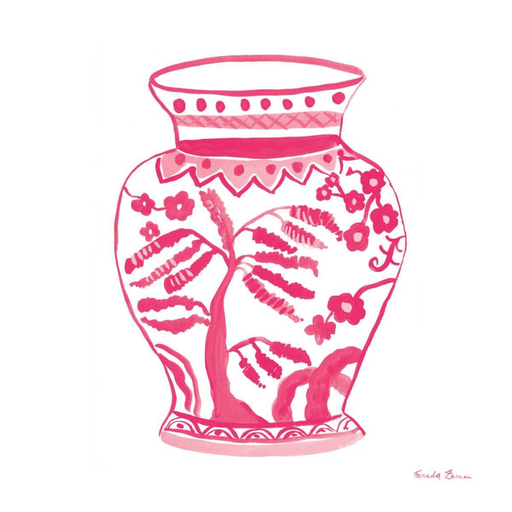 Chinoiserie IV Pink art print by Farida Zaman for $57.95 CAD