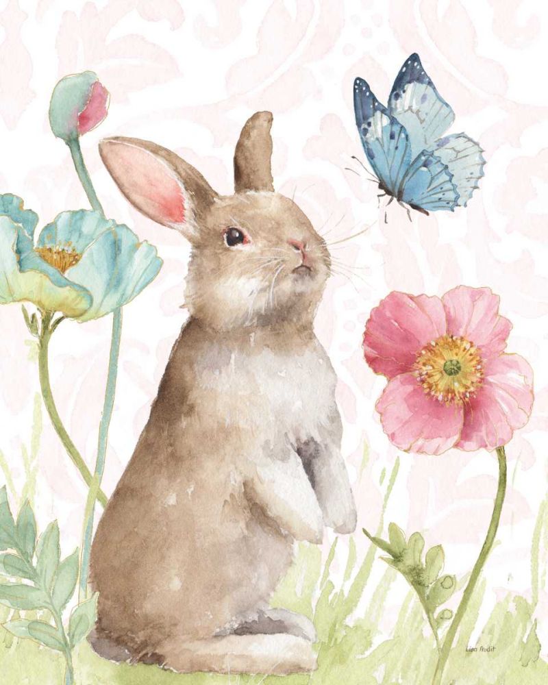Spring Softies Bunnies  II Pink art print by Lisa Audit for $57.95 CAD
