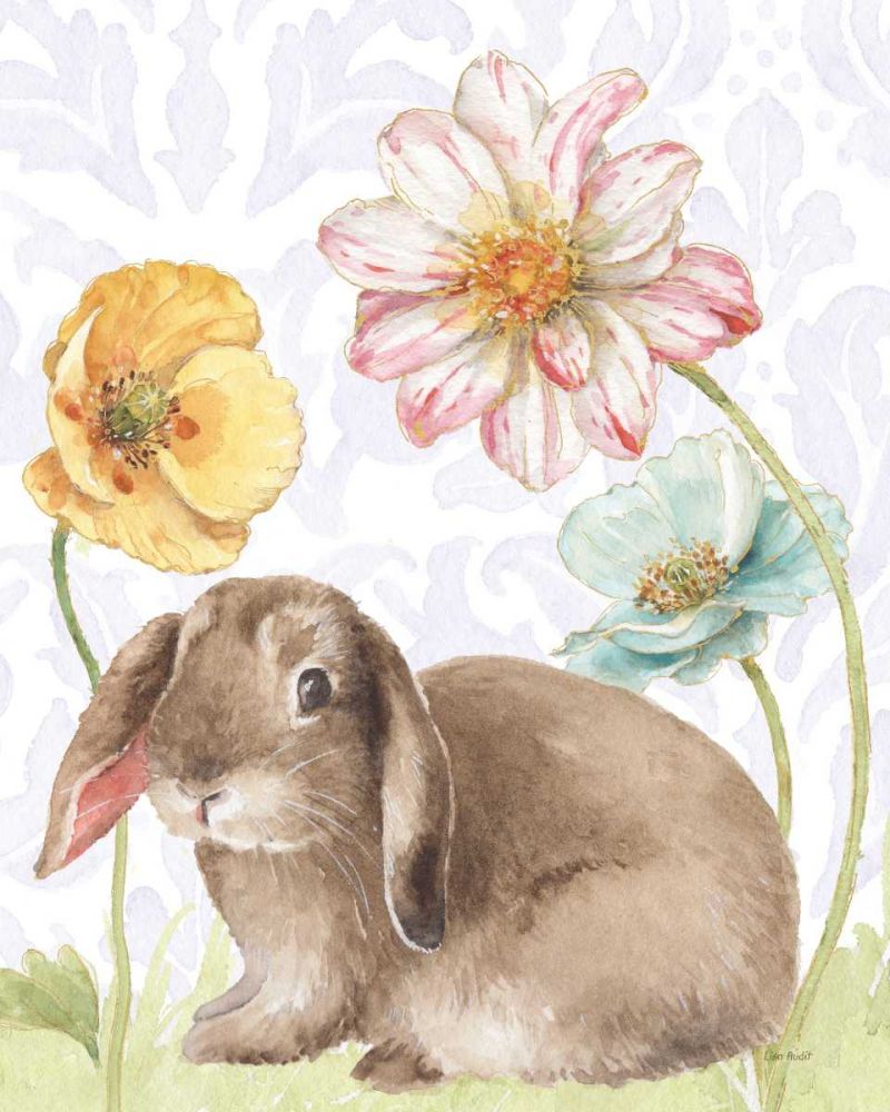 Spring Softies Bunnies III Purple art print by Lisa Audit for $57.95 CAD