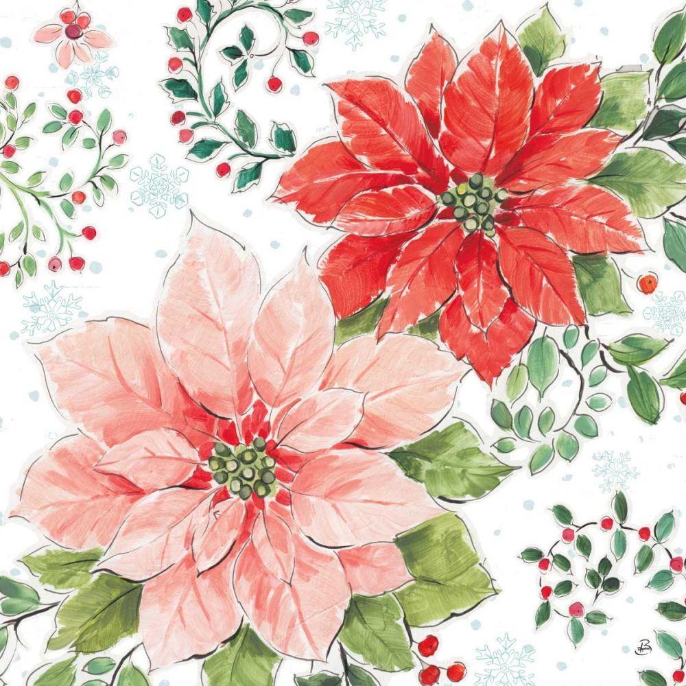 Country Poinsettias II art print by Daphne Brissonnet for $57.95 CAD