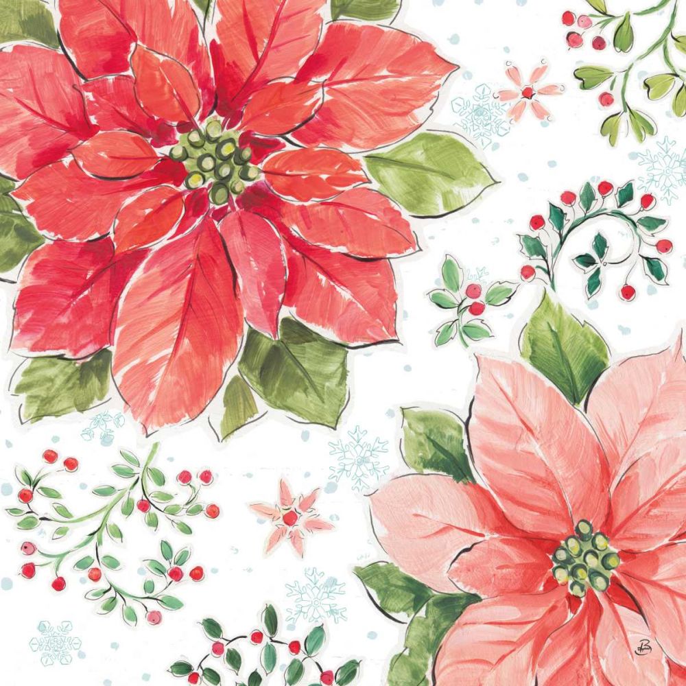 Country Poinsettias III art print by Daphne Brissonnet for $57.95 CAD