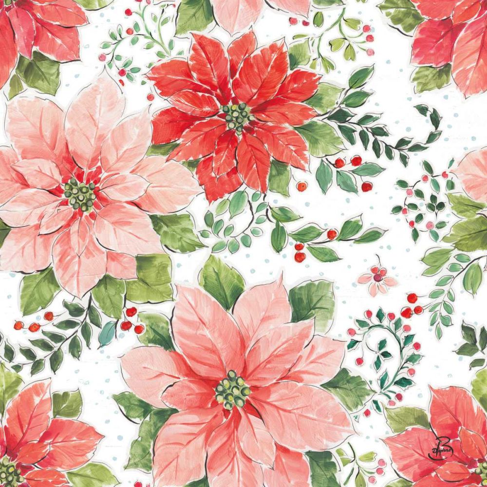 Country Poinsettias Step 02A art print by Daphne Brissonnet for $57.95 CAD