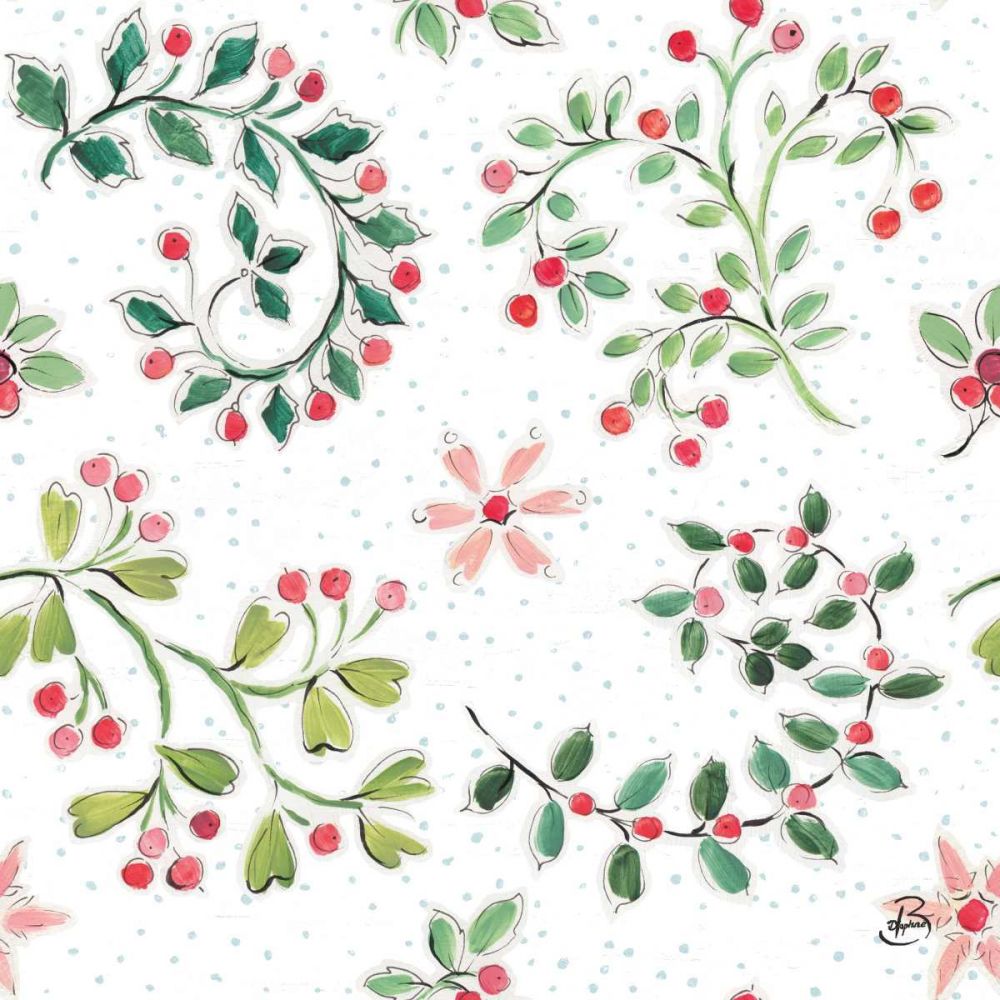 Country Poinsettias Step 07A art print by Daphne Brissonnet for $57.95 CAD