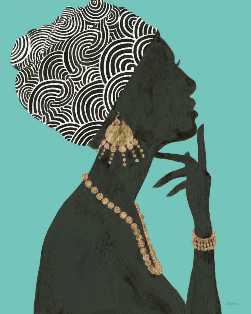 Graceful Majesty I Turquoise Crop art print by Emily Adams for $57.95 CAD
