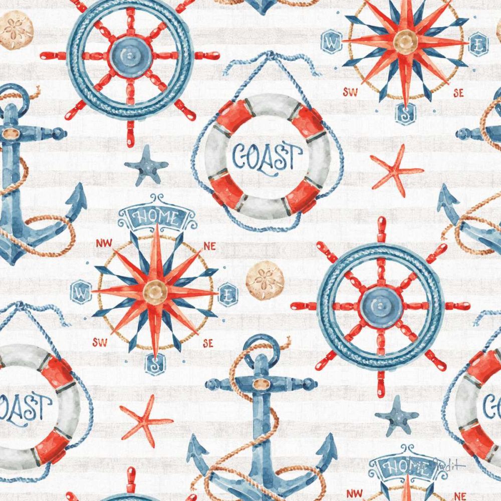 Nautical Life Step 01A art print by Lisa Audit for $57.95 CAD