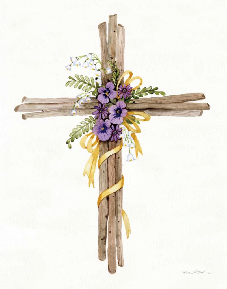 Easter Blessing Cross I art print by Kathleen Parr McKenna for $57.95 CAD