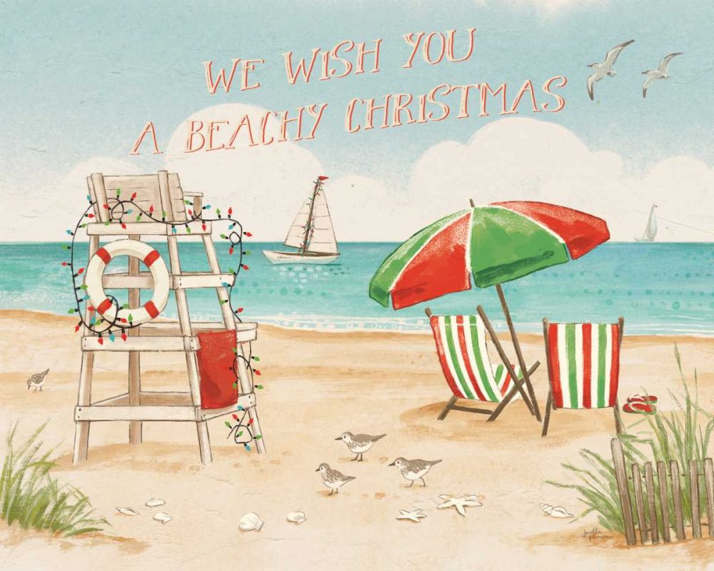 Beach Time I Christmas art print by Janelle Penner for $57.95 CAD
