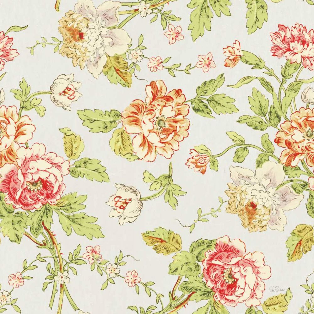 Cottage Roses Pattern IIIA art print by Sue Schlabach for $57.95 CAD