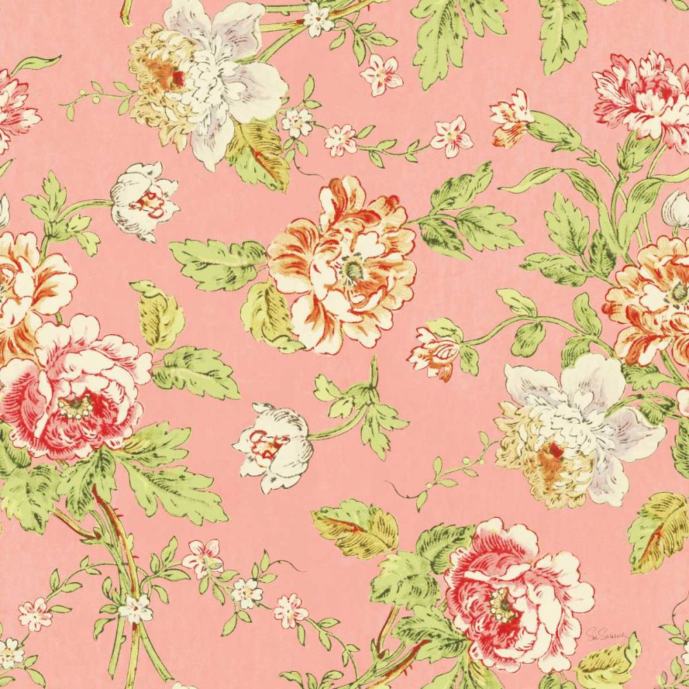 Cottage Roses Pattern IIIC art print by Sue Schlabach for $57.95 CAD