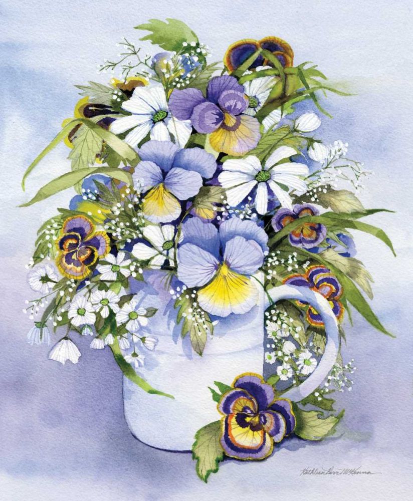 Pansies Perfect art print by Kathleen Parr McKenna for $57.95 CAD