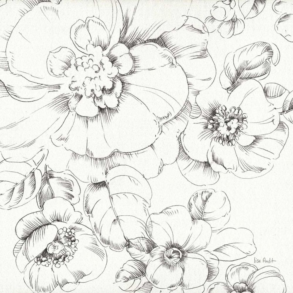 Summer Bloom II BW art print by Lisa Audit for $57.95 CAD