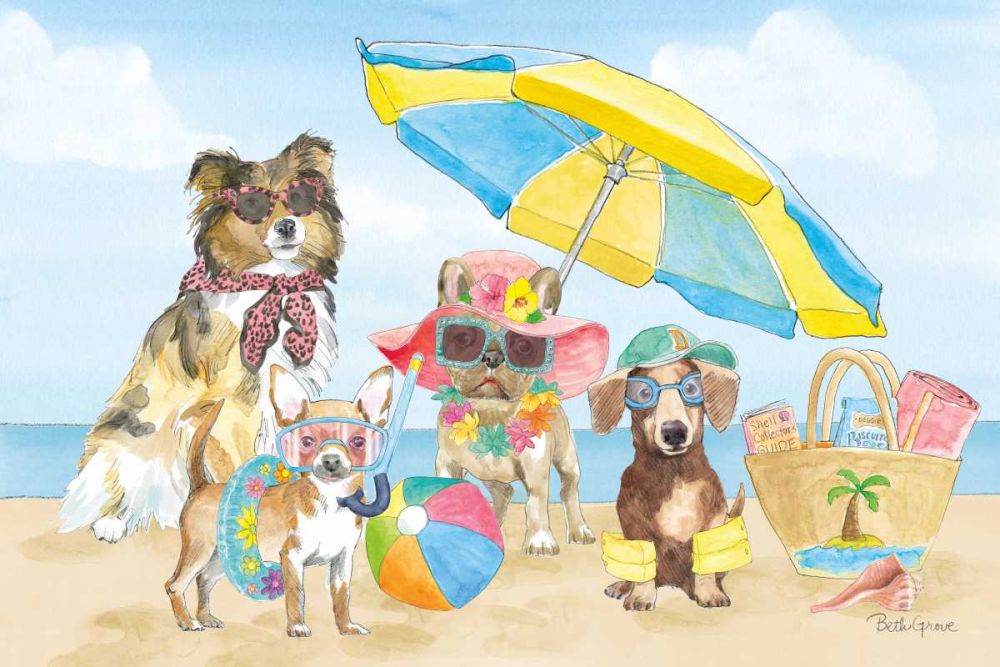 Summer Paws I art print by Beth Grove for $57.95 CAD