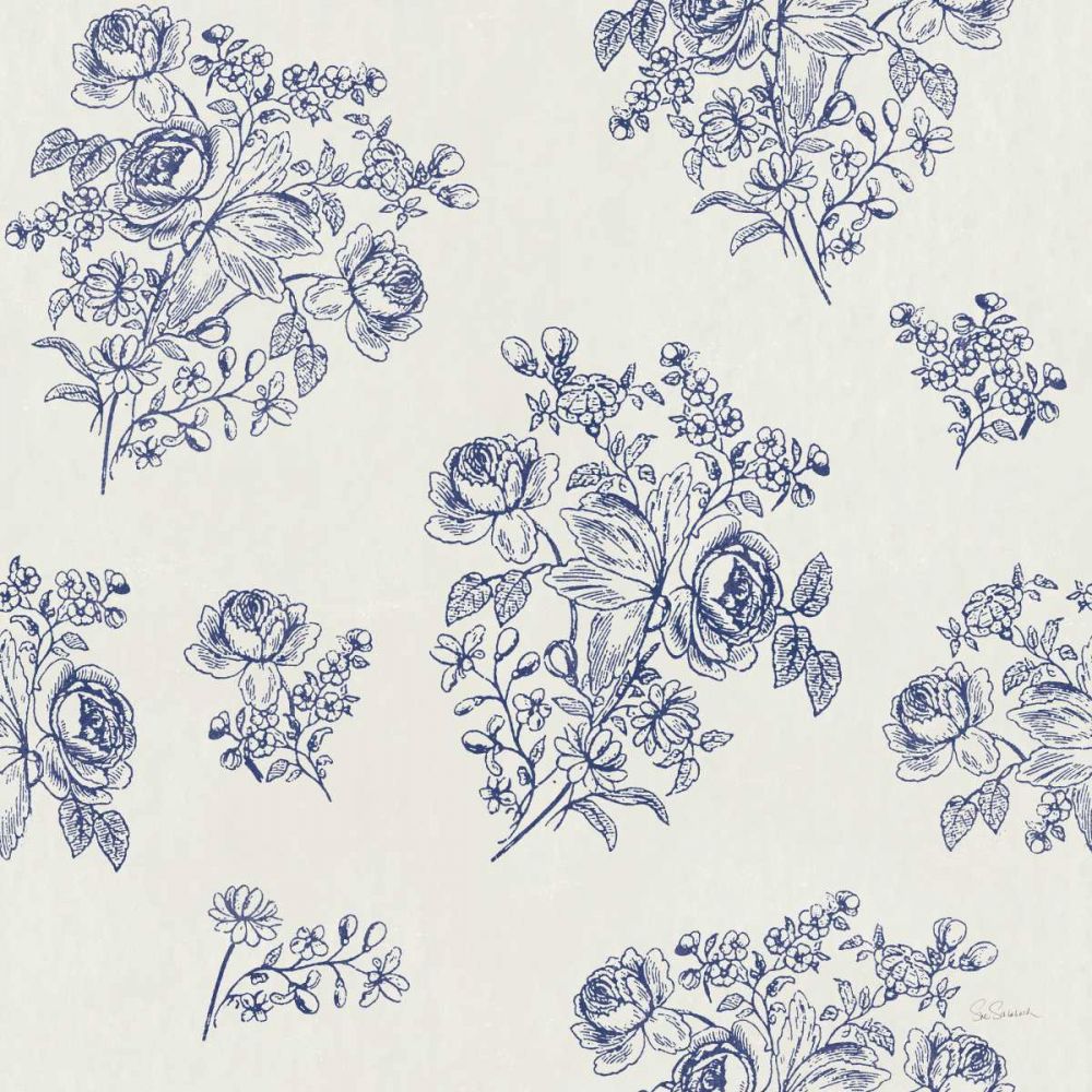Toile Roses Pattern IC art print by Sue Schlabach for $57.95 CAD