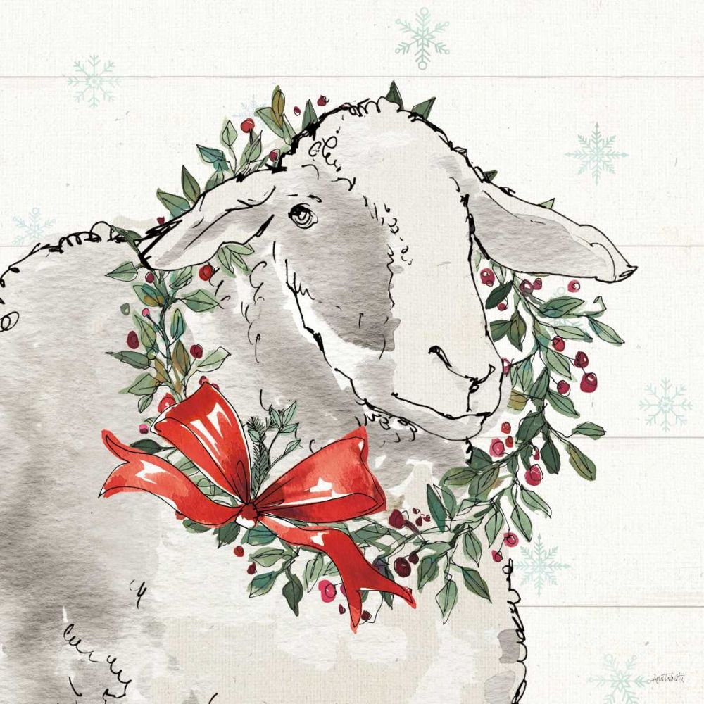 Modern Farmhouse XIII Christmas art print by Anne Tavoletti for $57.95 CAD