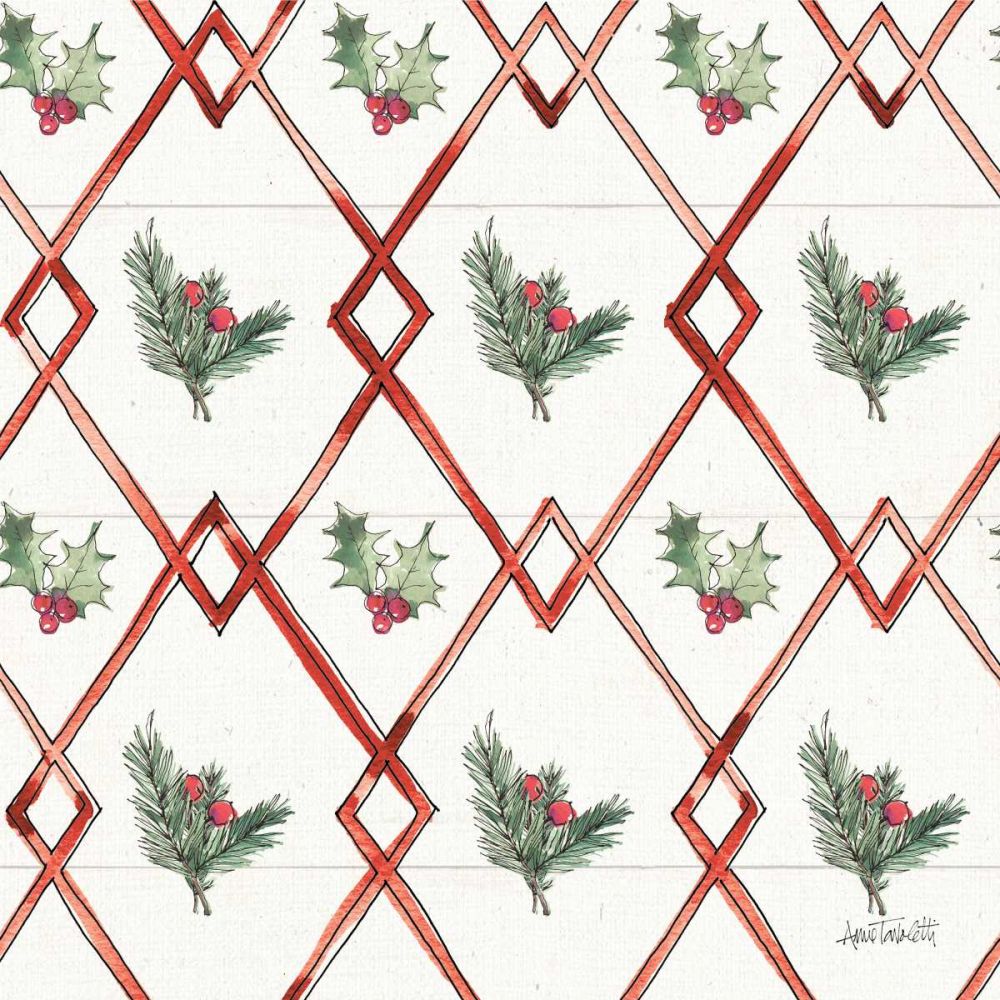 Modern Farmhouse Pattern IVA Christmas art print by Anne Tavoletti for $57.95 CAD