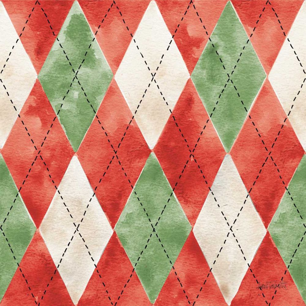Modern Farmhouse Pattern VII Christmas art print by Anne Tavoletti for $57.95 CAD