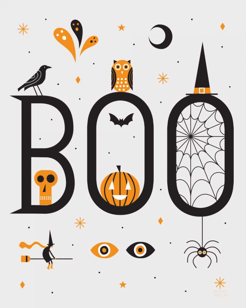 Festive Fright Boo art print by Michael Mullan for $57.95 CAD