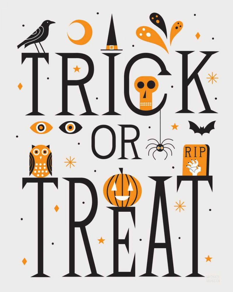 Festive Fright Trick or Treat I art print by Michael Mullan for $57.95 CAD
