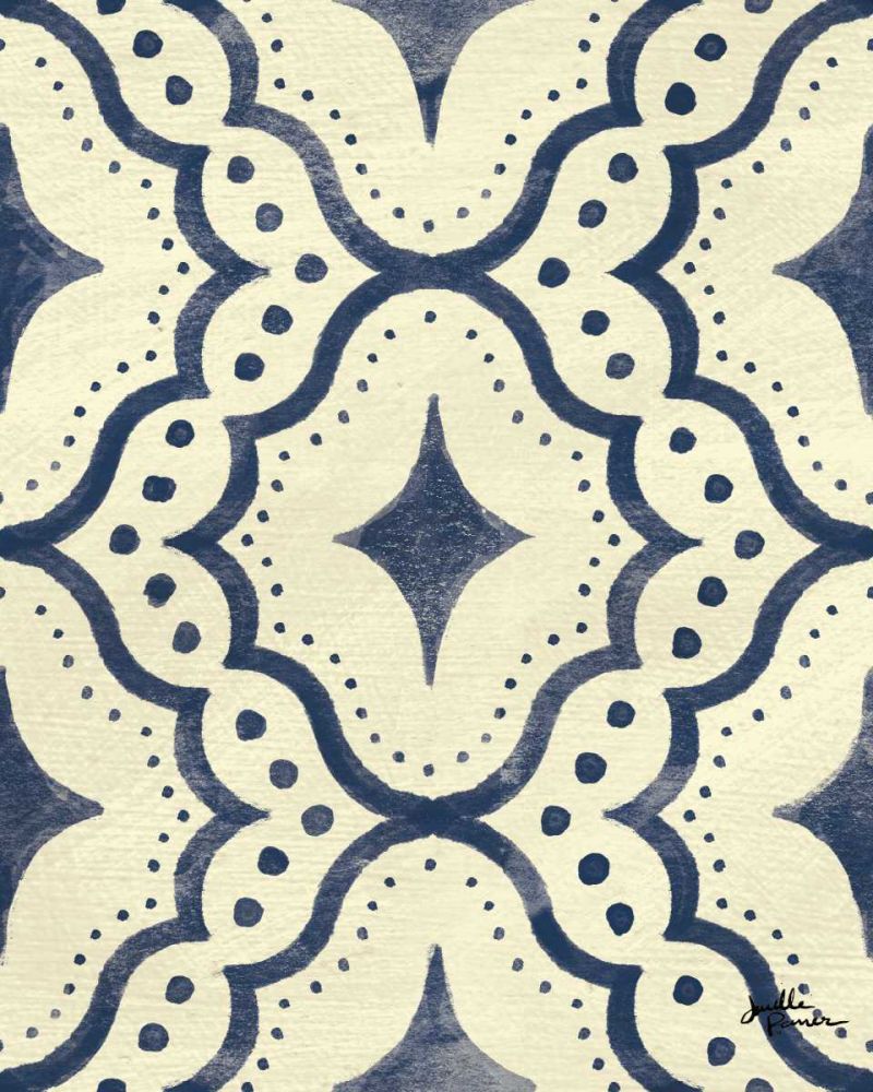 Blue Botanical Pattern VA art print by Janelle Penner for $57.95 CAD