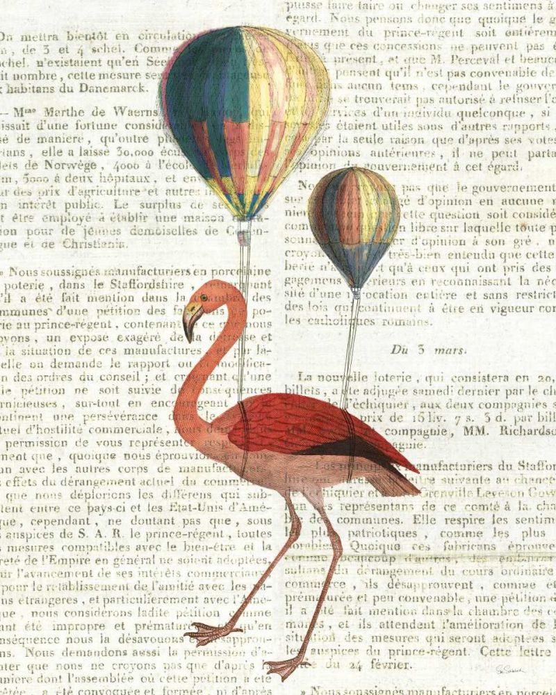 Flying Flamingo art print by Sue Schlabach for $57.95 CAD
