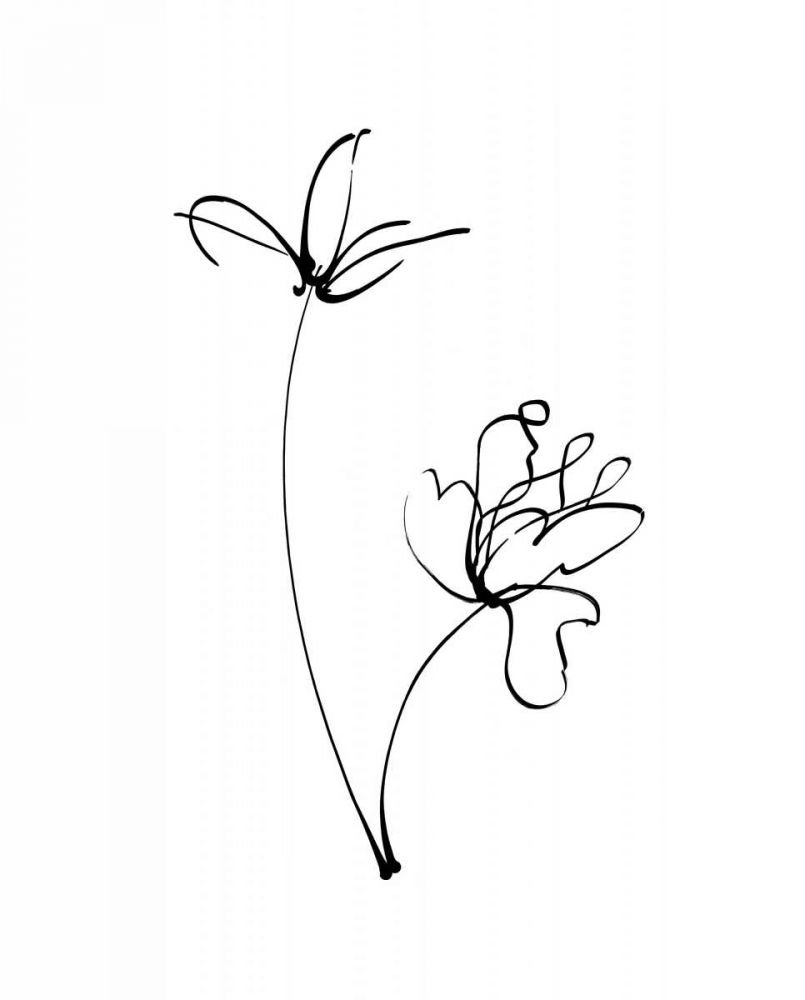 Ink Flowers 25 on White art print by Avery Tillmon for $57.95 CAD