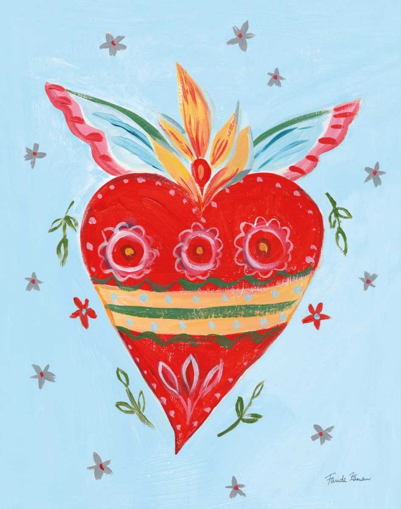 Fridas Heart II art print by Farida Zaman for $57.95 CAD