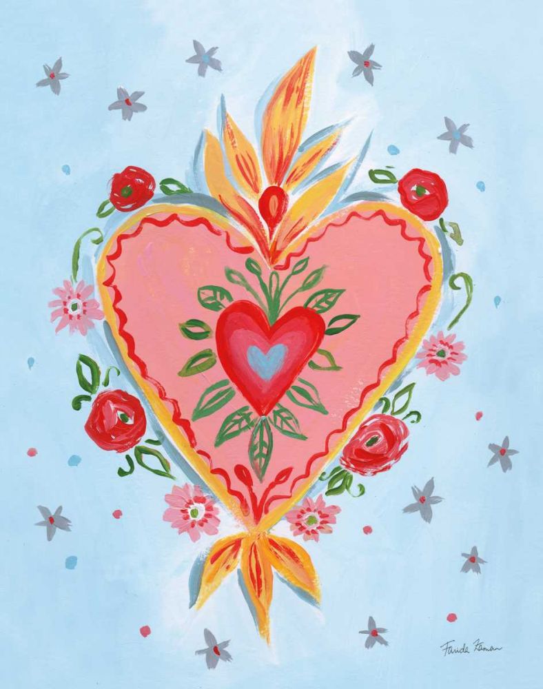 Fridas Heart III art print by Farida Zaman for $57.95 CAD