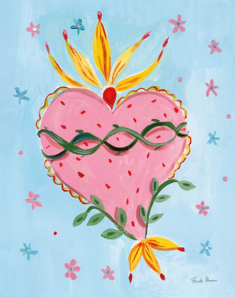 Fridas Heart IV art print by Farida Zaman for $57.95 CAD