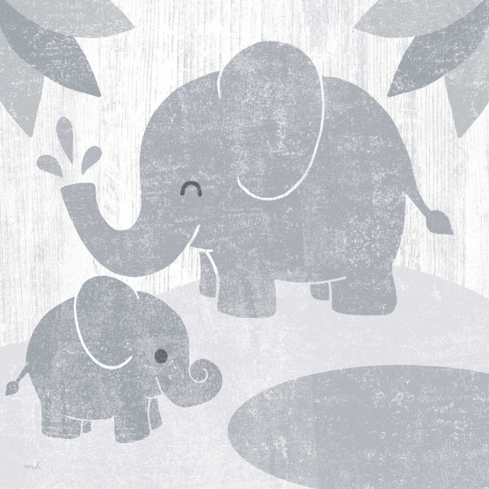 Safari Fun Elephant Gray no Border art print by Moira Hershey for $57.95 CAD