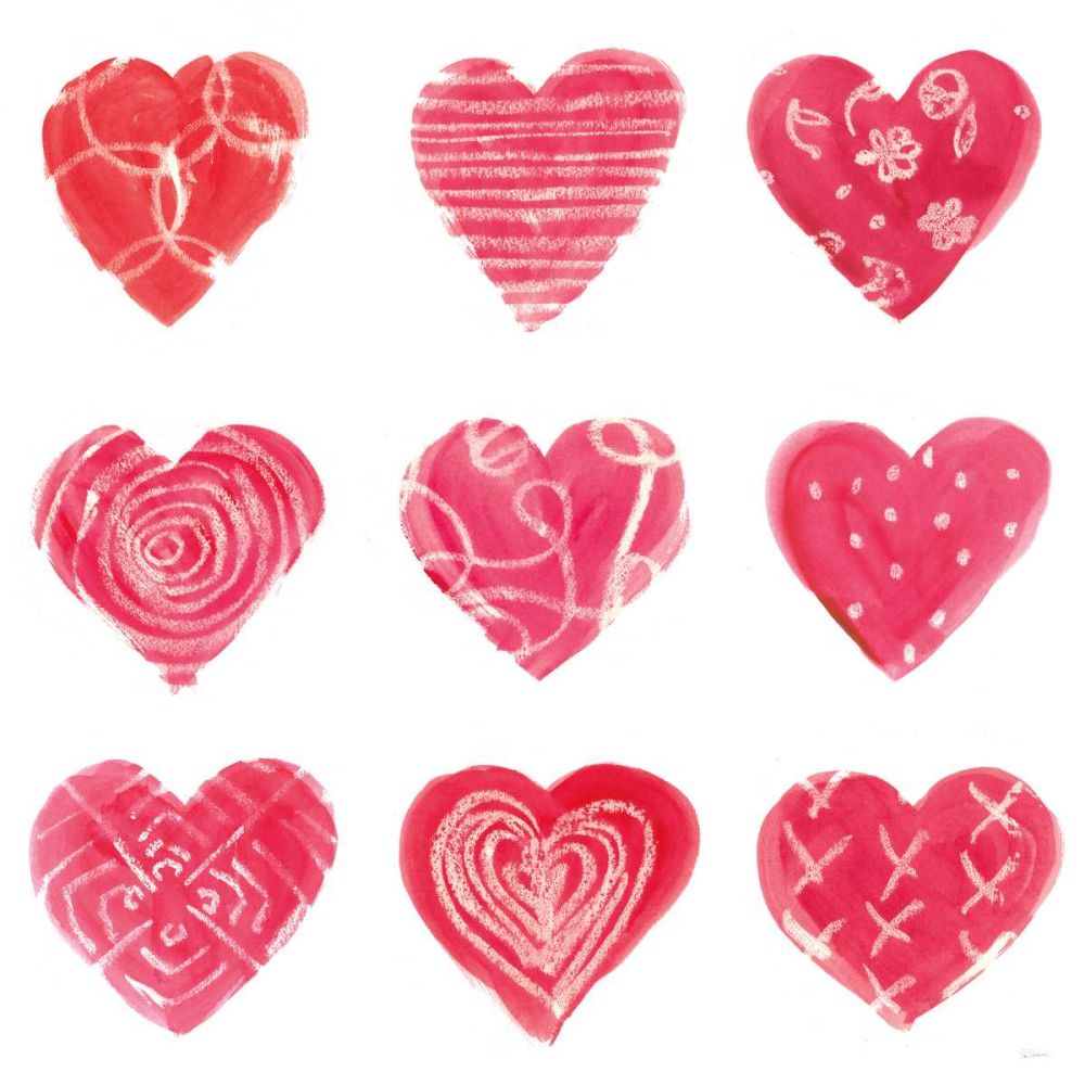 Hearts and More Hearts I art print by Sue Schlabach for $57.95 CAD