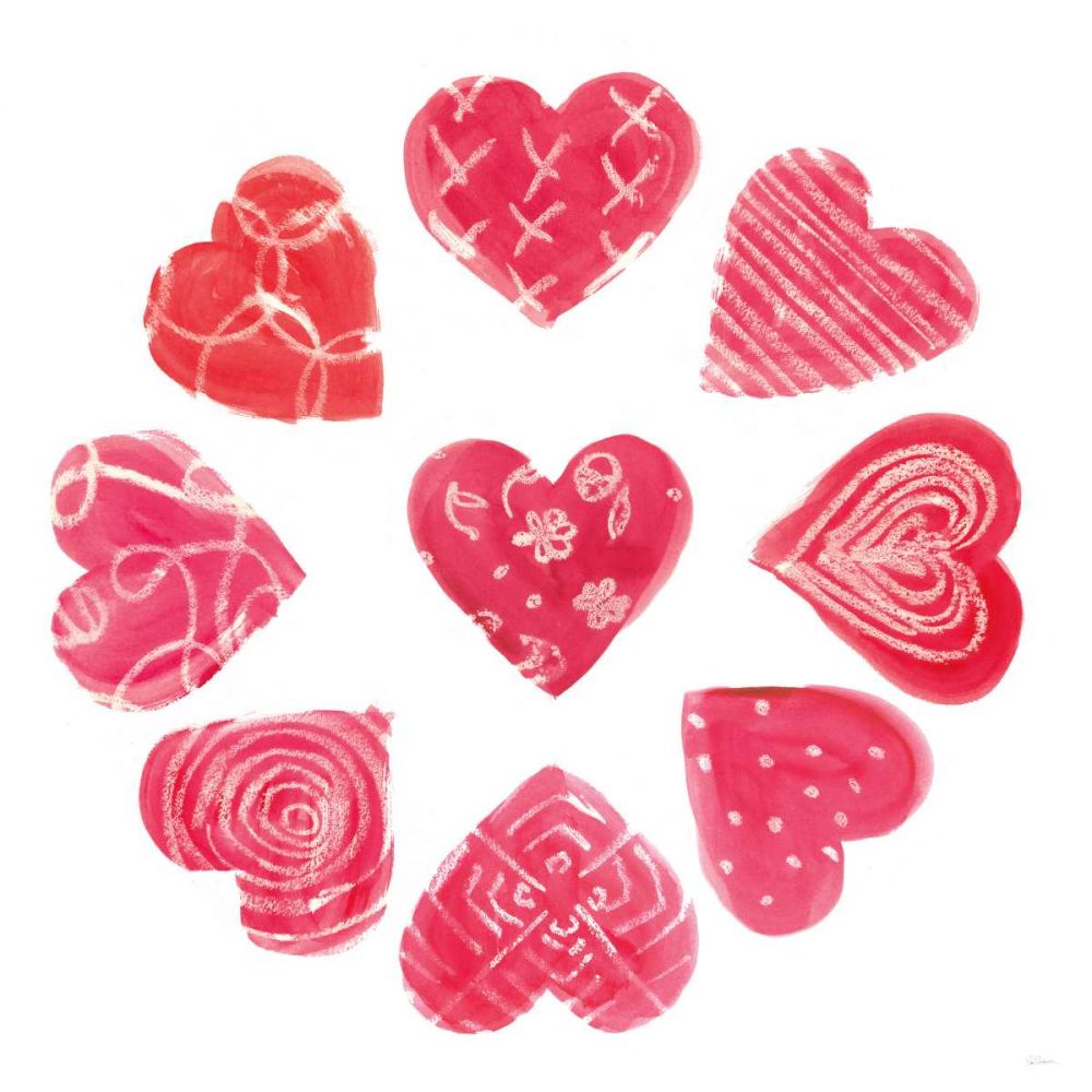Hearts and More Hearts II art print by Sue Schlabach for $57.95 CAD