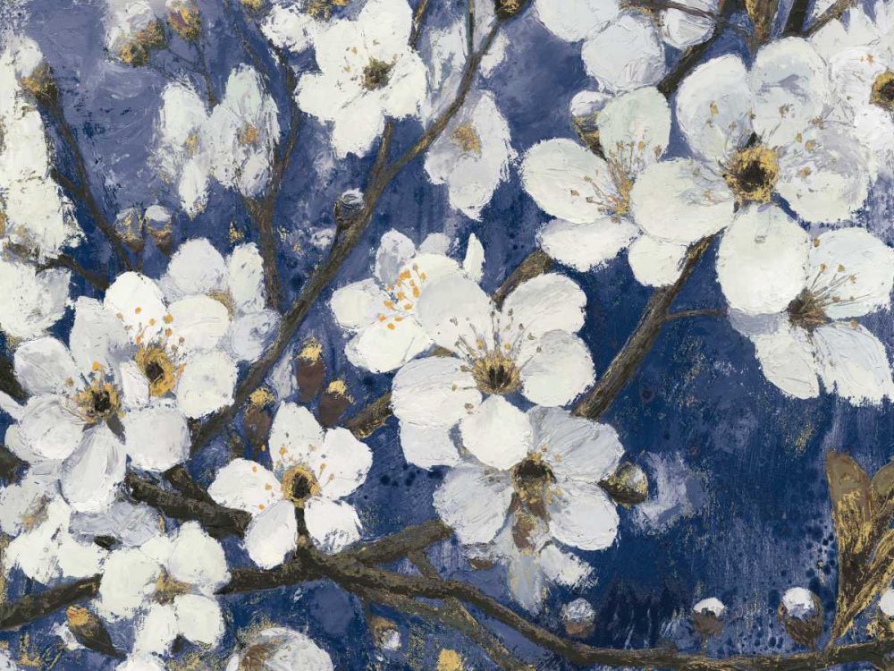 Cherry Blossoms I Indigo Crop art print by James Wiens for $57.95 CAD
