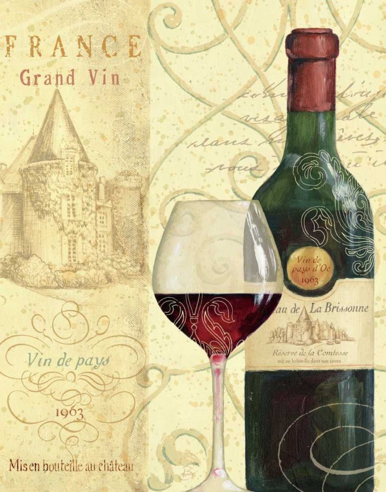 Wine Passion I art print by Daphne Brissonnet for $57.95 CAD