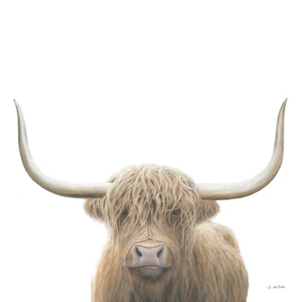 Highland Cow Sepia Sq art print by James Wiens for $57.95 CAD