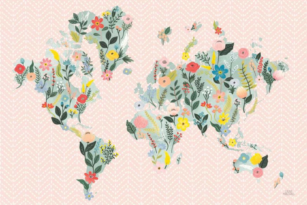 Wild Garden World Blush art print by Laura Marshall for $57.95 CAD