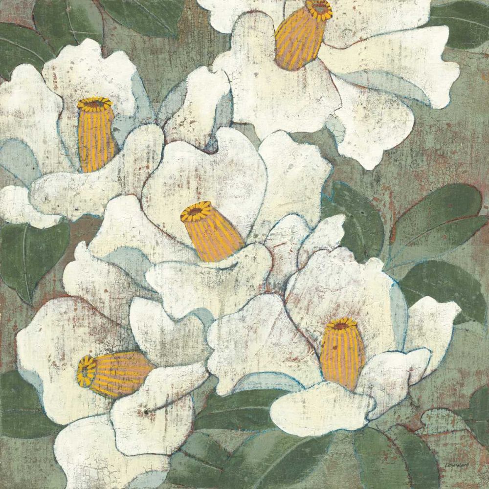 White Flowers I Dark art print by Kathrine Lovell for $57.95 CAD