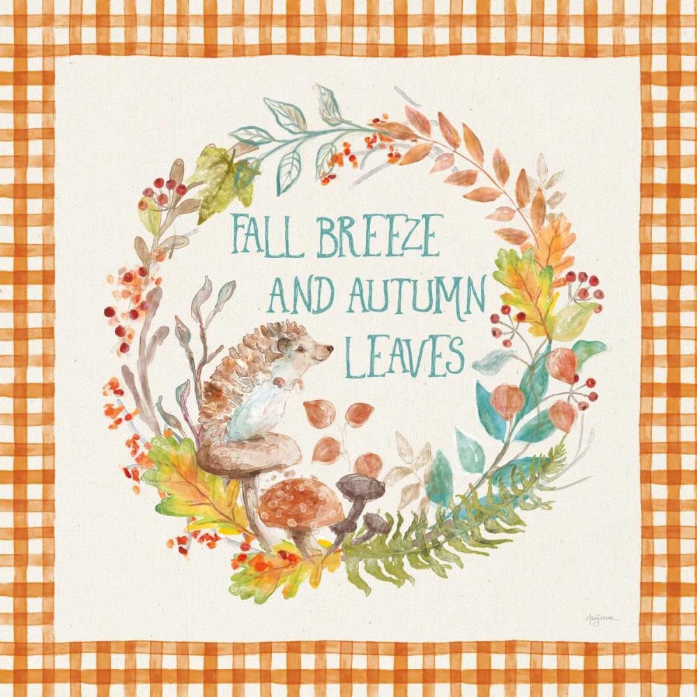 Autumn Friends VI Pattern VD art print by Mary Urban for $57.95 CAD
