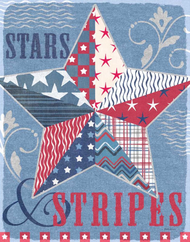 Stars and Stripes Star Dark art print by Beth Grove for $57.95 CAD