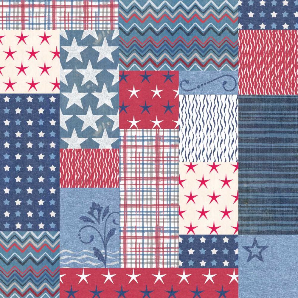 Stars and Stripes Dark Pattern VII art print by Beth Grove for $57.95 CAD