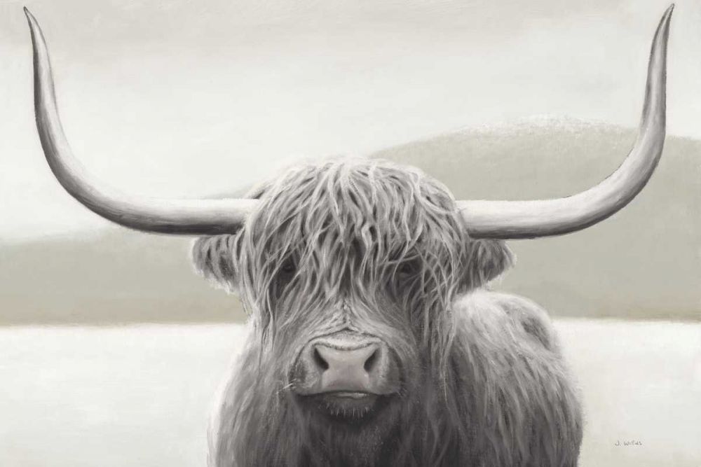 Highland Cow Neutral art print by James Wiens for $57.95 CAD
